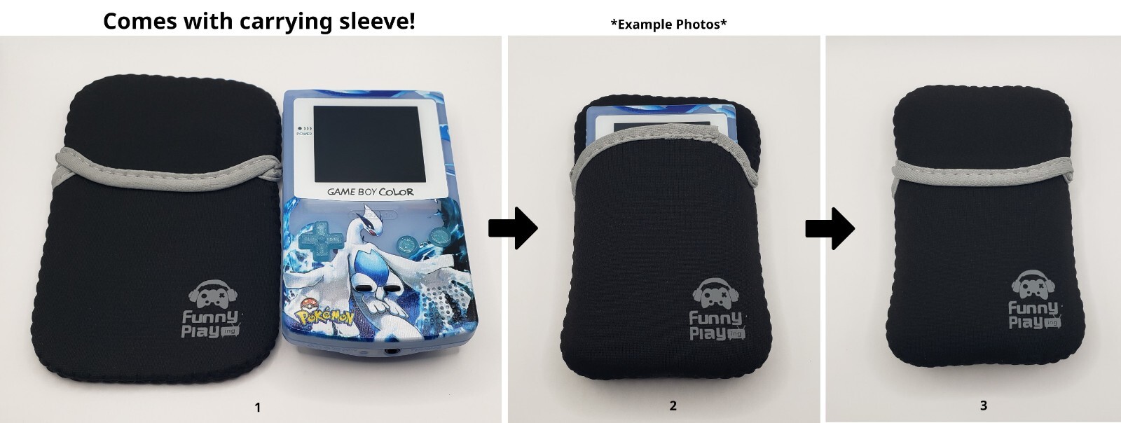 Pikachu Game Boy Color w/ Funnyplaying Backlit IPS Screen, New Speaker, Recapped