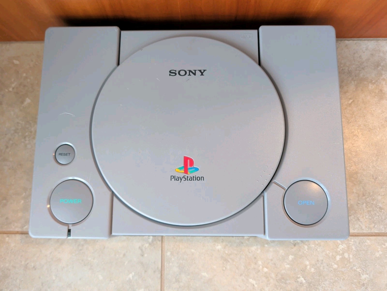 Sony PS1 Console Bundle Clean Tested + RE2 Leon Disc Only + 2 Sports Games CIB