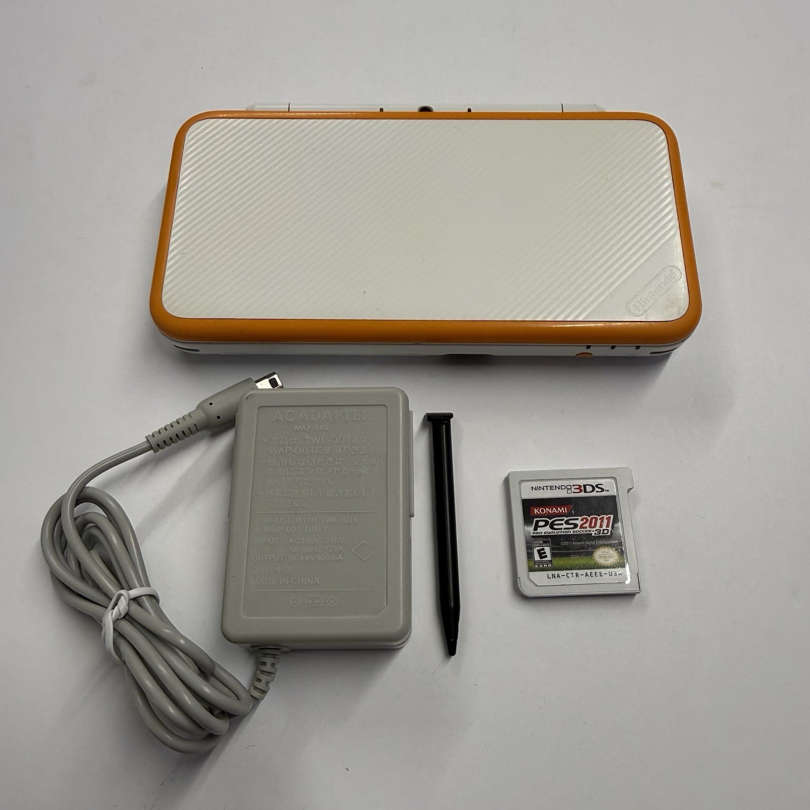 3ds – Nintendo 2DS XL Console – White Orange Tested And Working #2942