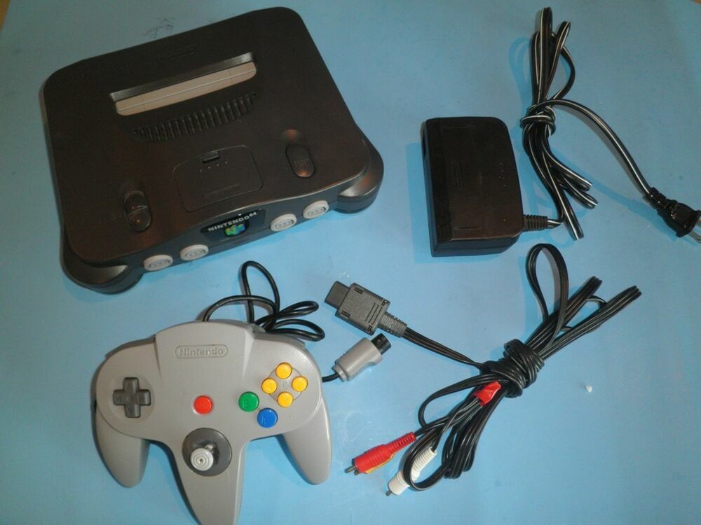 VTG Nintendo 64 N64 console 1 2 3 or 4 Controllers + Cables Bundle Lot AUTHENTIC