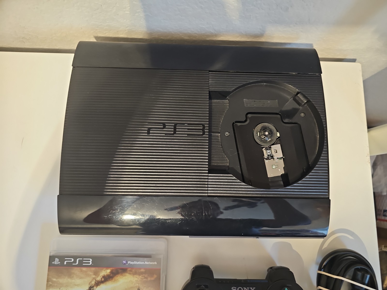 Sony PlayStation 3 PS3 Super Slim 500gb Bundle CECH-4201A + 5 Games. Tested.