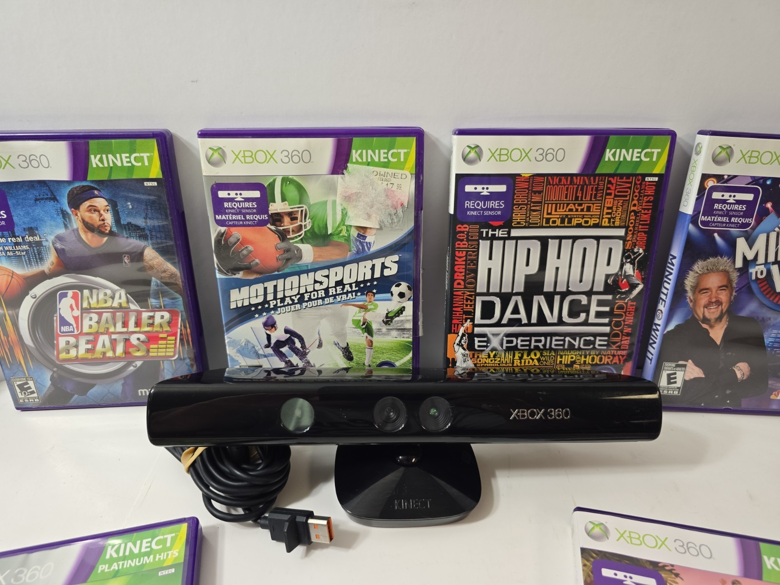 Xbox 360 Kinect Bundle With 8 Games! ALL GAMES TESTED! SHIPS FREE 🔥