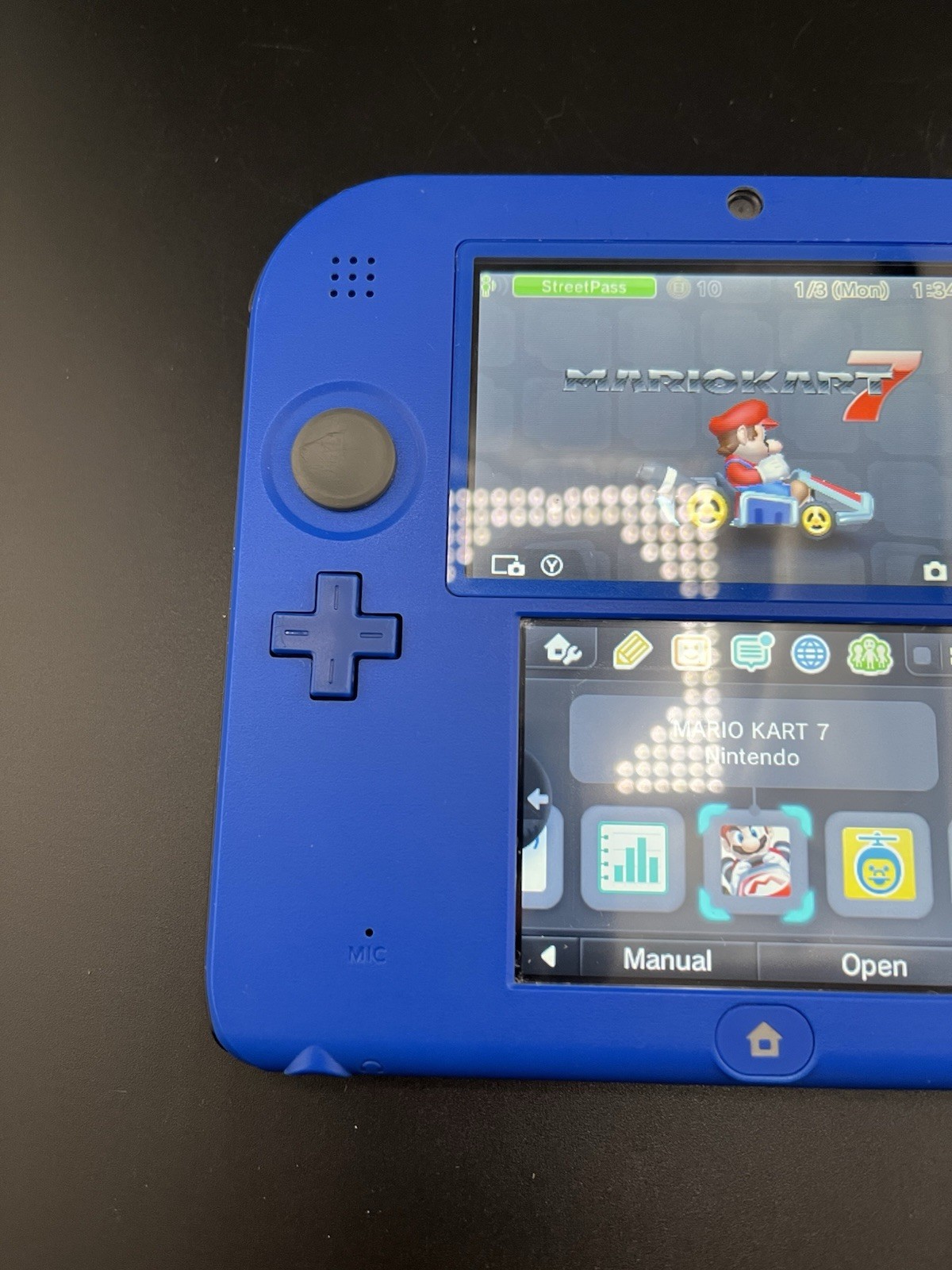Nintendo 2DS Handheld Game Console Model FTR-001 Black/Blue – Tested & Works