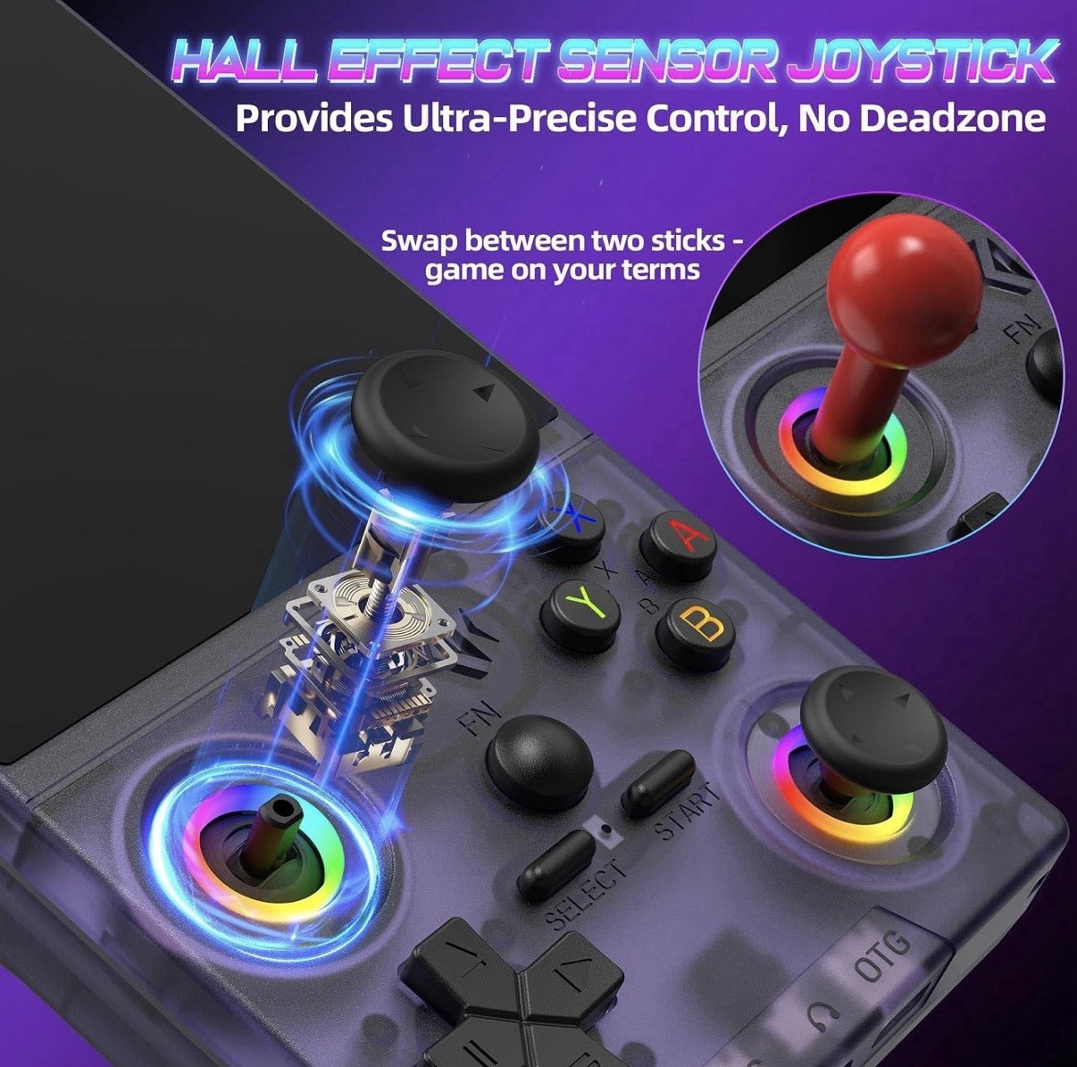 XF40V 2026 Handheld Game Console 64GB Purple Wi-Fi Headphone Jack Region Free