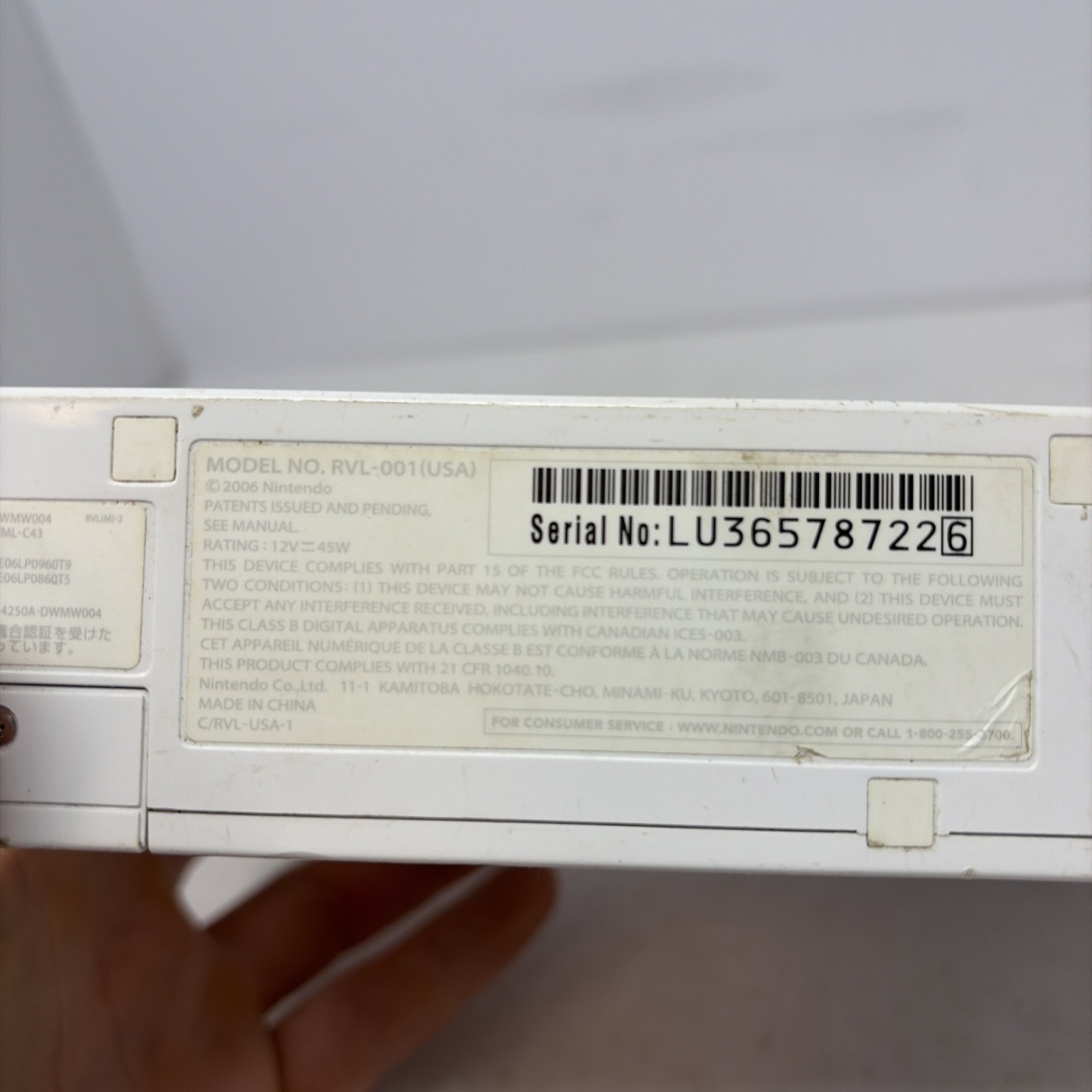 Nintendo Wii White Console Only RVL-001 Gamecube Compatible Tested & Works