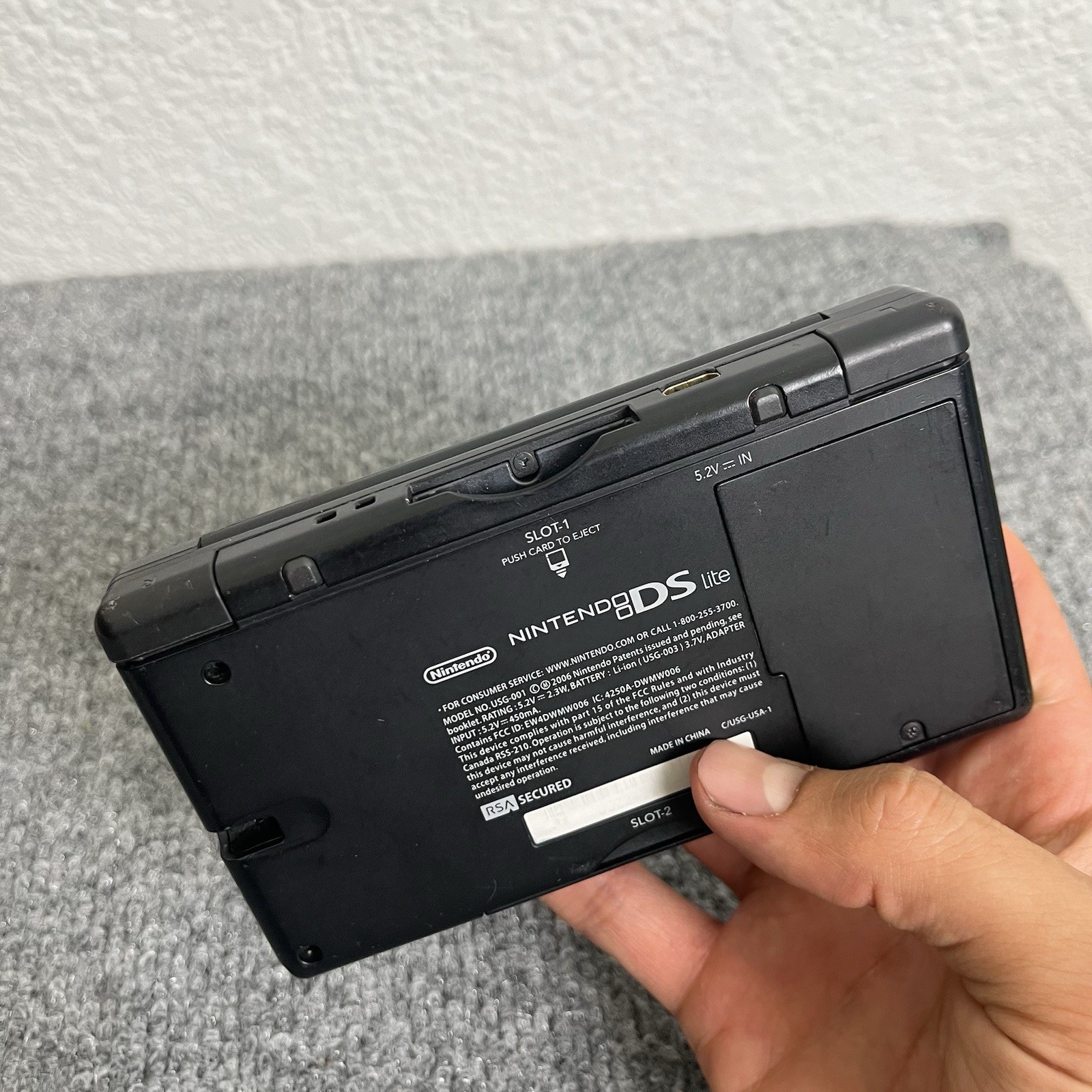 Nintendo DS Lite Blue/Black Untested As-Is No Charger No Stylus Scratches