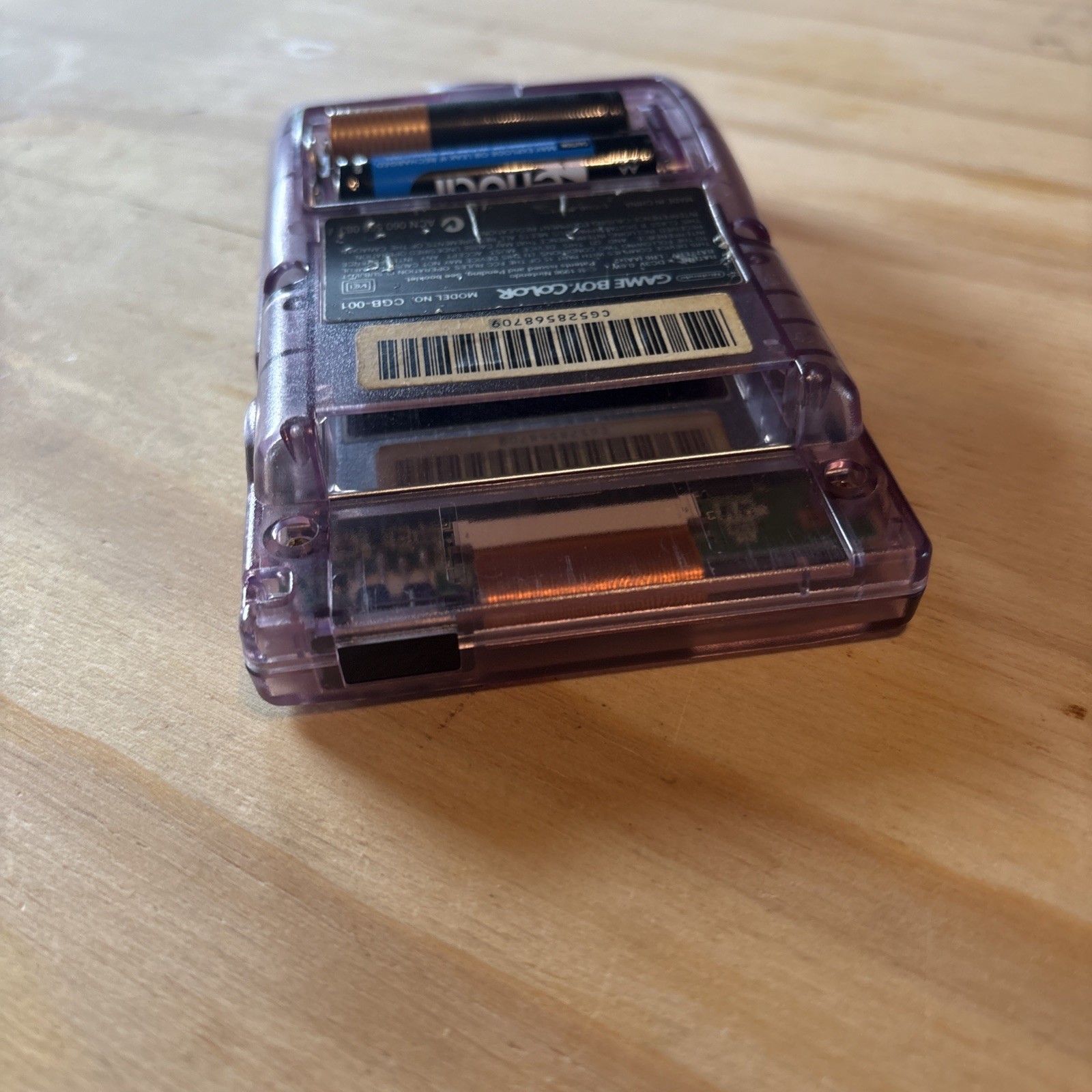 Nintendo Game Boy Color Purple Clear WORKING (no Battery Cover) Excellent Cond.