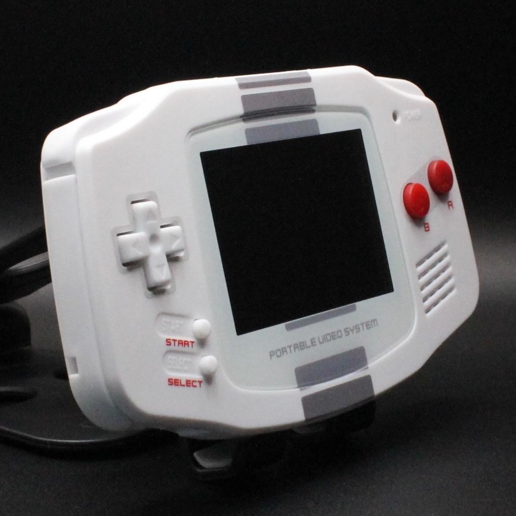 Nintendo Game Boy Advance IPS V5 White Chrome Purple Custom Console GBA Japan