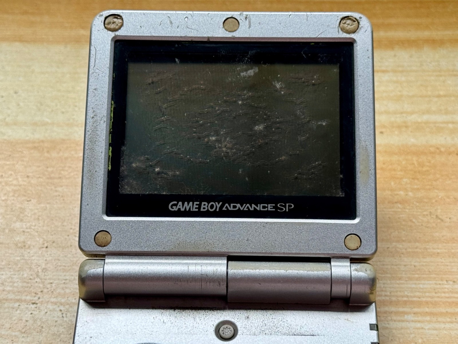 Nintendo Gameboy Advance SP AGS101 Ice Metallic Silver Handheld System Console