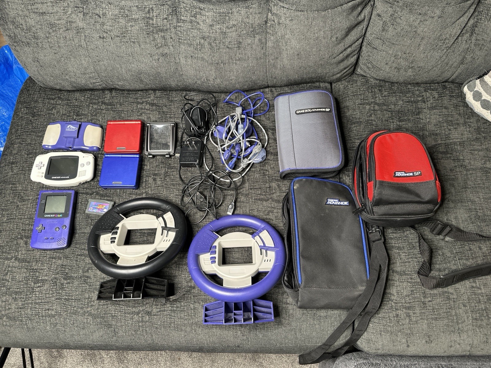 Nintendo Game Boy Bundle Color, Advance, 2 Advance SP With Accessories *READ*