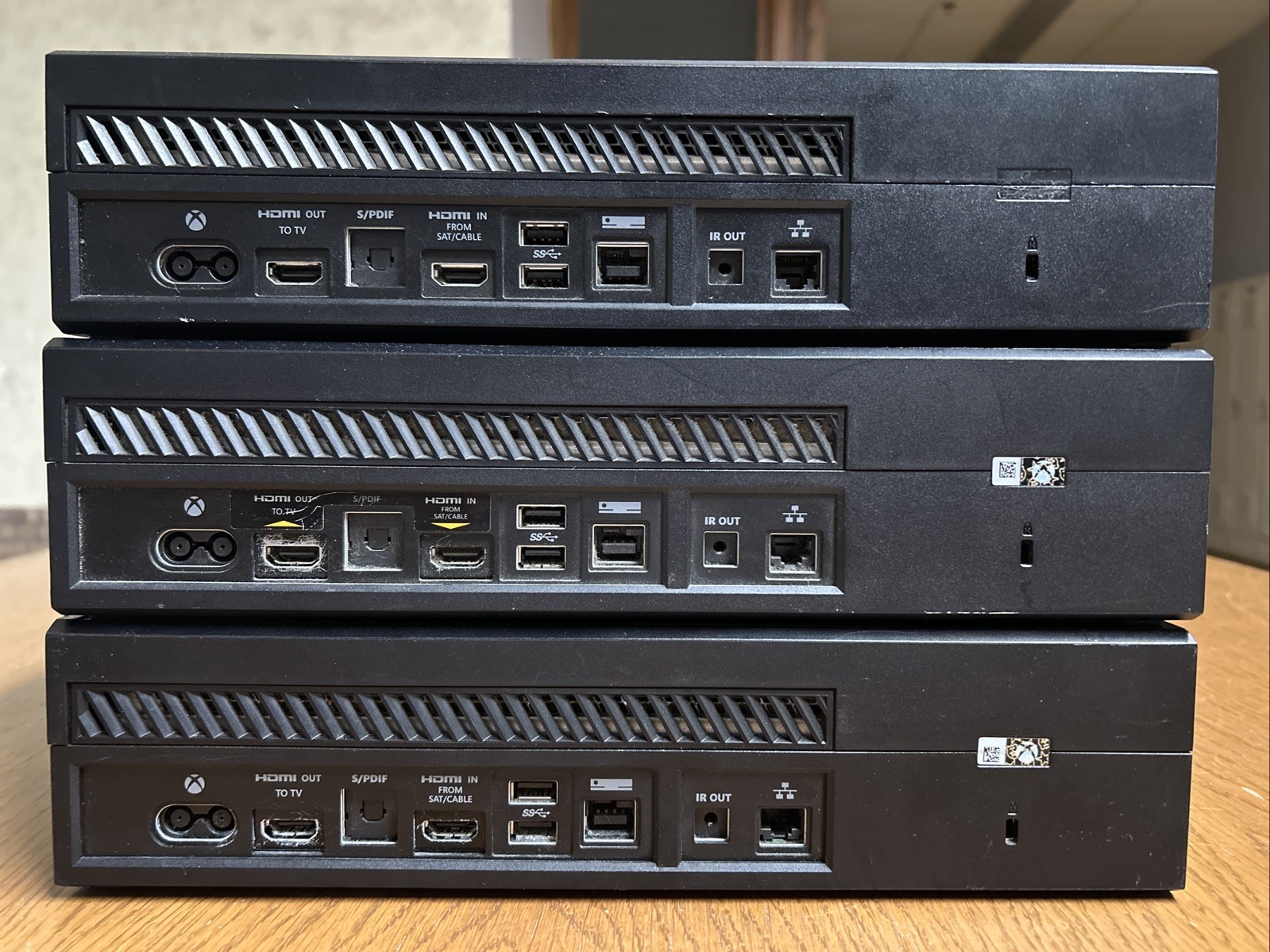 Lot Of 3 Defective Microsoft Xbox One System Consoles For Parts AS-IS UNTESTED