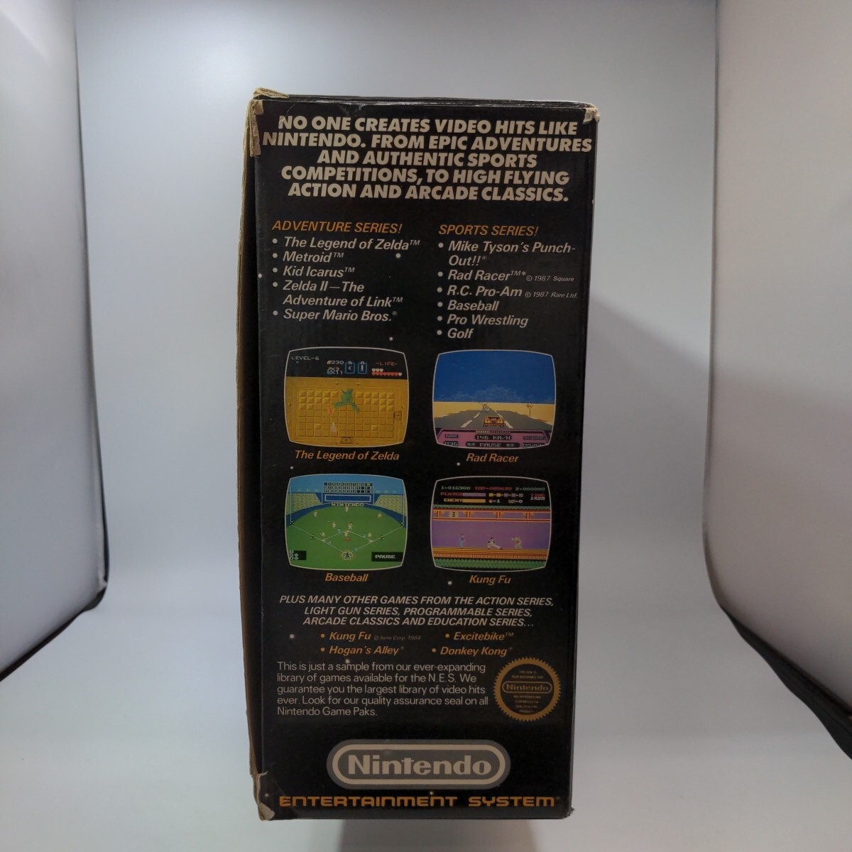 1988 Nintendo Entertainment System NES Action Set w/ Box Console Gray Zapper CIB