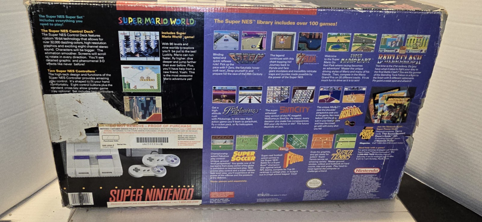 Super Nintendo SNES Console Super Set in Box Mario All-Stars Bonus