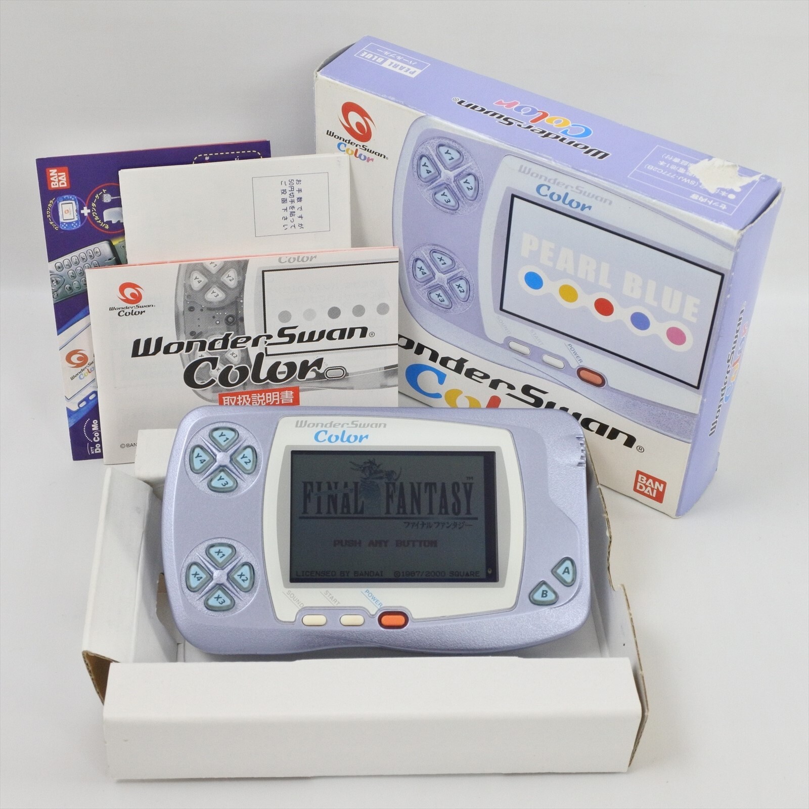 WonderSwan Color Console PEARL BLUE WSC-001 Boxed Bandai 0200522949 ws