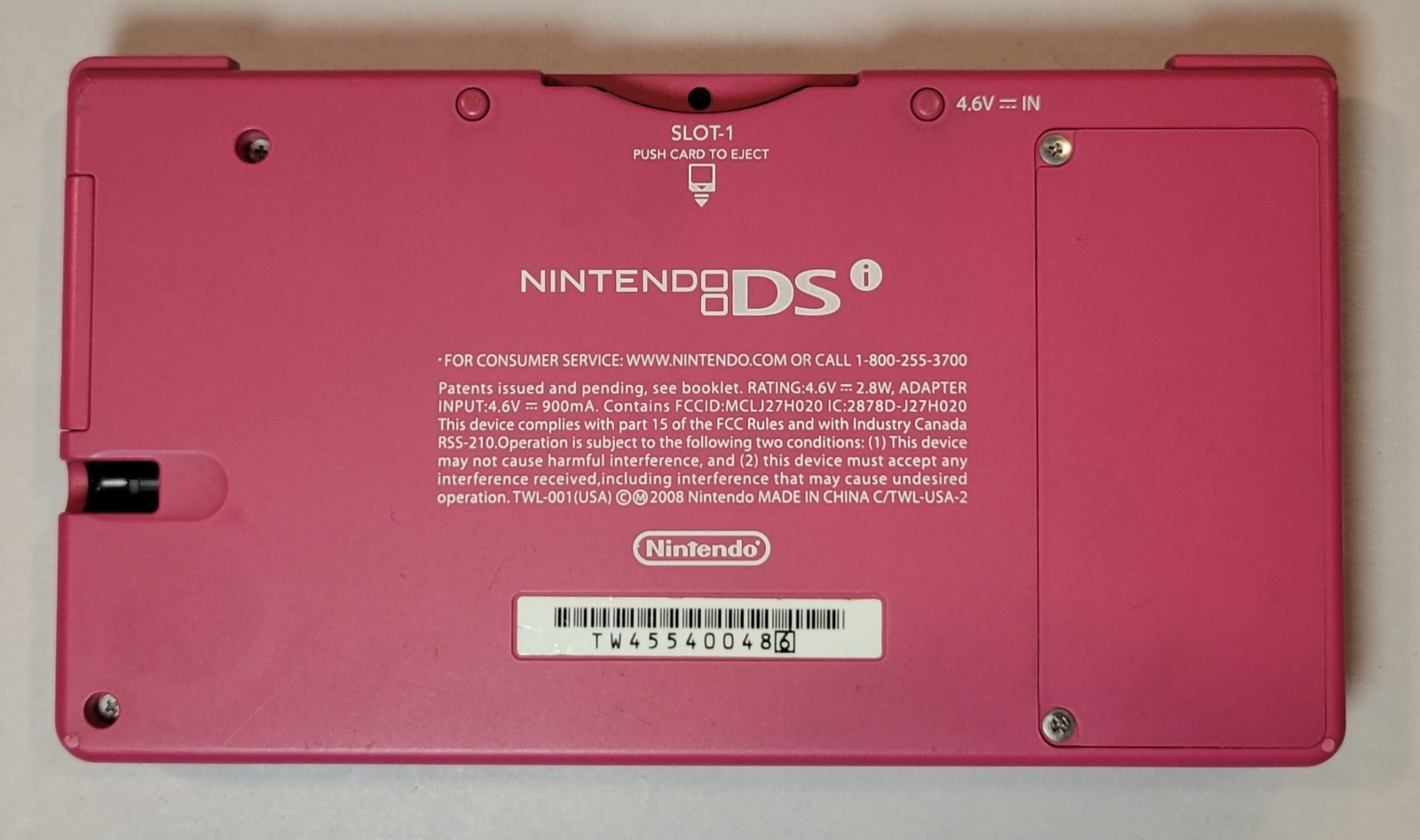 2008 Nintendo DSi Matte Pink TWL-001 Handheld Game Console System Tested & Works