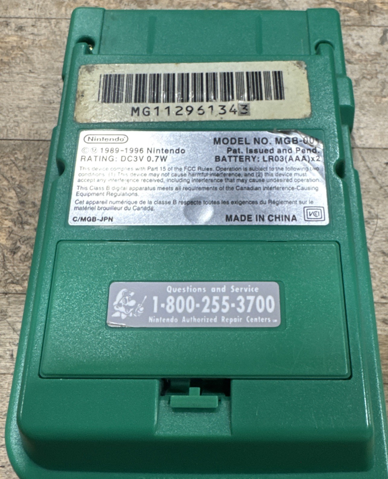 Nintendo Game Boy Pocket MGB-001 – Green – 100% OEM – Tested Working Free SH