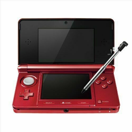 Nintendo Original 3DS Flame Red Handheld System Tested Works! 2