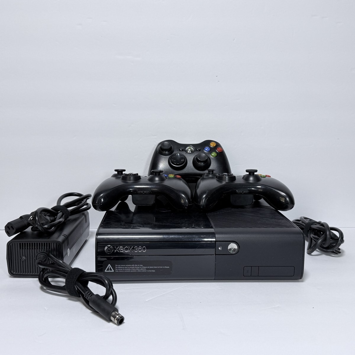 Microsoft Xbox 360 E Console Black Good Condition with Power Supply