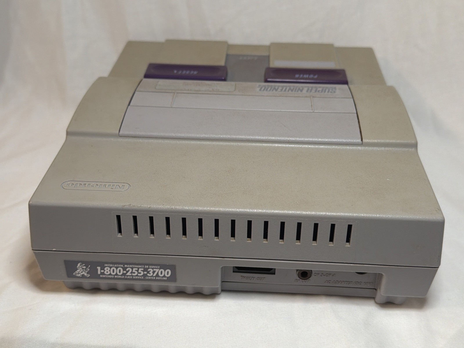 Super Nintendo System SNES SNS-001 Console Only Tested & Working READ!!