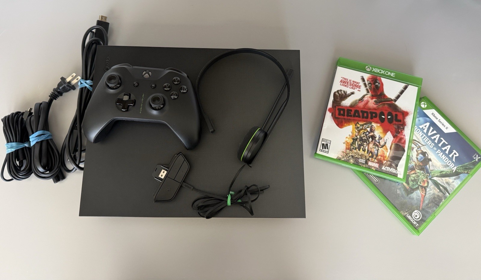 Xbox One X Scorpio Edition 1TB – W/ Controller & Cables- Tested & Works