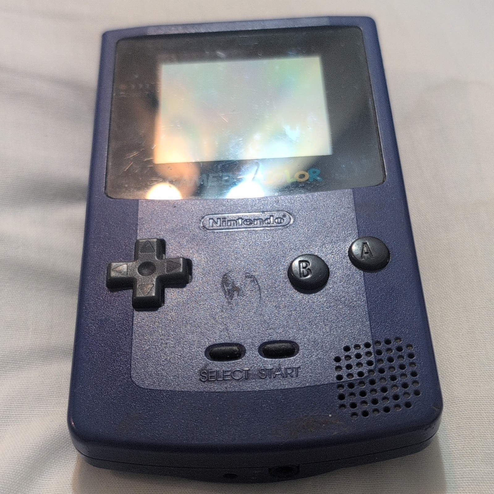 Nintendo Game Boy Color Purple Handheld System Console w/ Headphone Jack