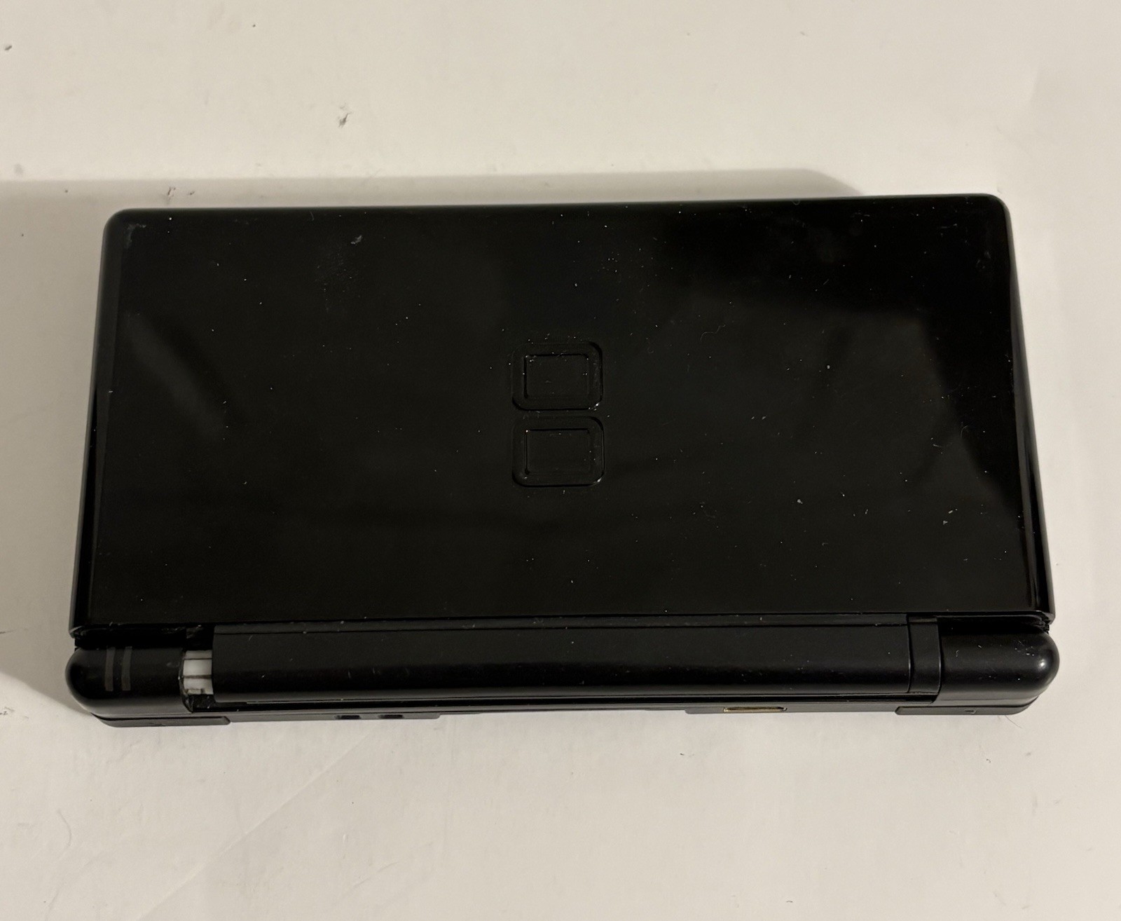 Nintendo DS Lite Black Broken Hinge Works Plays Both Sides Parts Or Repair READ