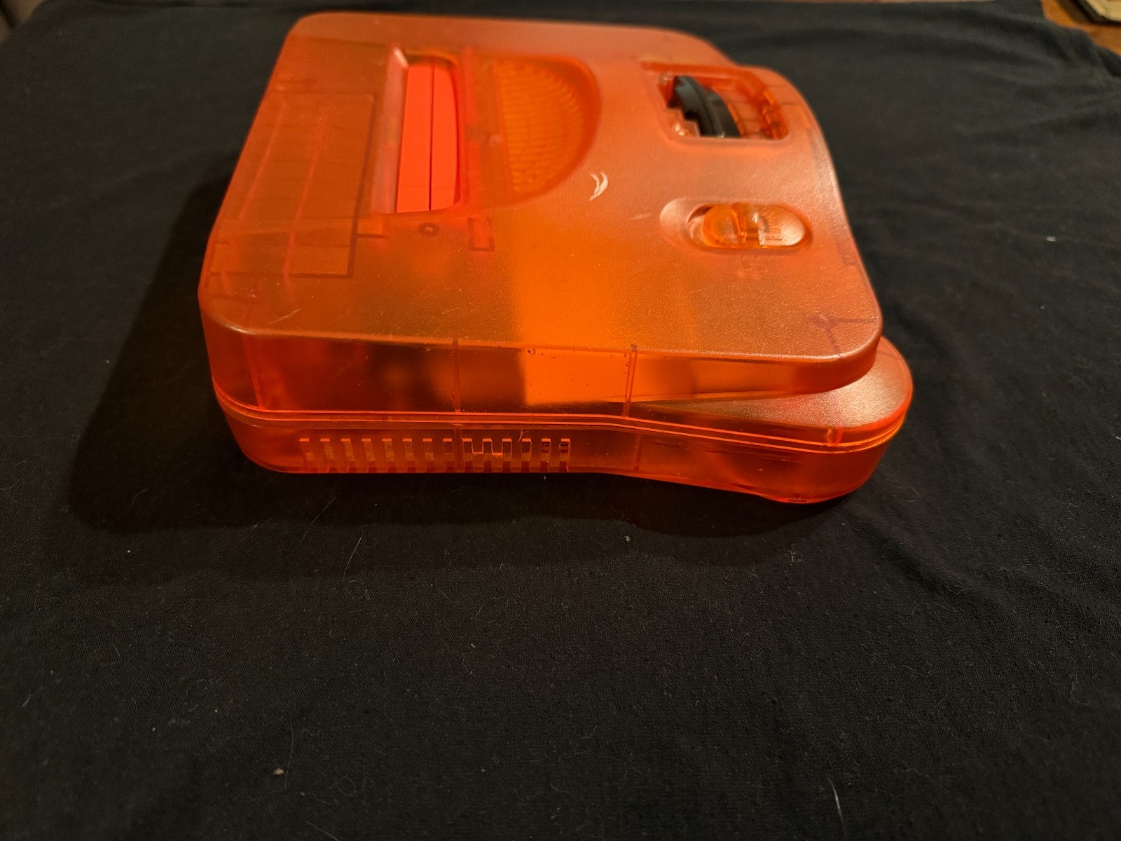 Fire Orange Nintendo 64 Console NUS-001 USA NTSC Cleaned Tested – SHELL DAMAGE-