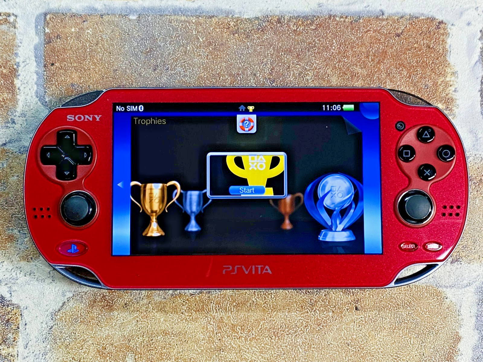 SONY PS Vita PCH-1100 Cosmic Red Japan Tested Charger 16GB Mobile Case EX