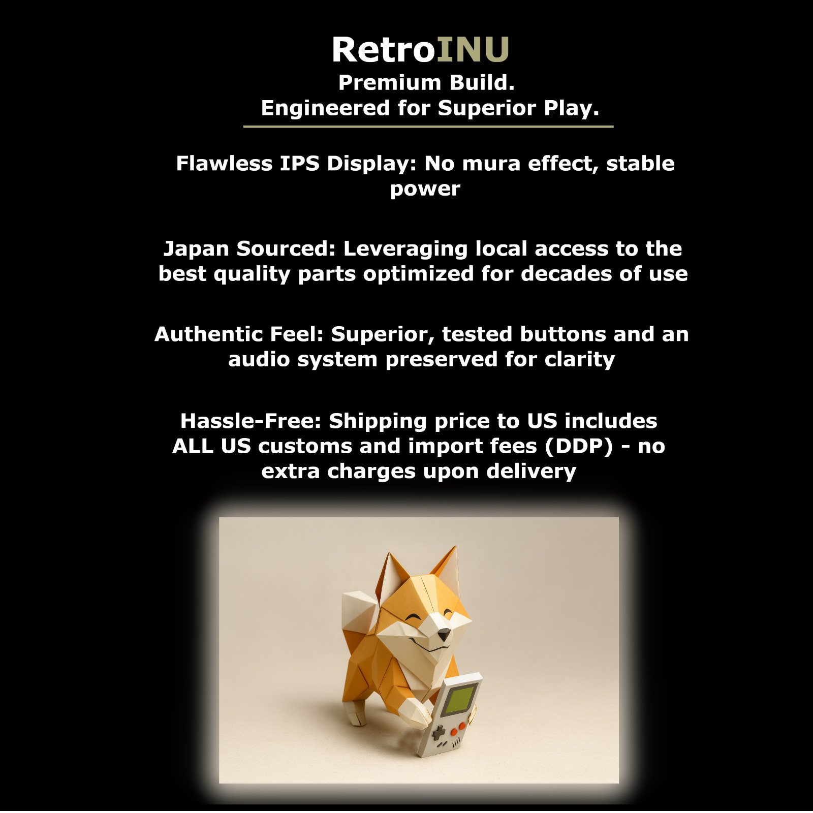 Gameboy Pocket Pokemon Pikachu Yellow – IPS Screen – Premium Quality Build
