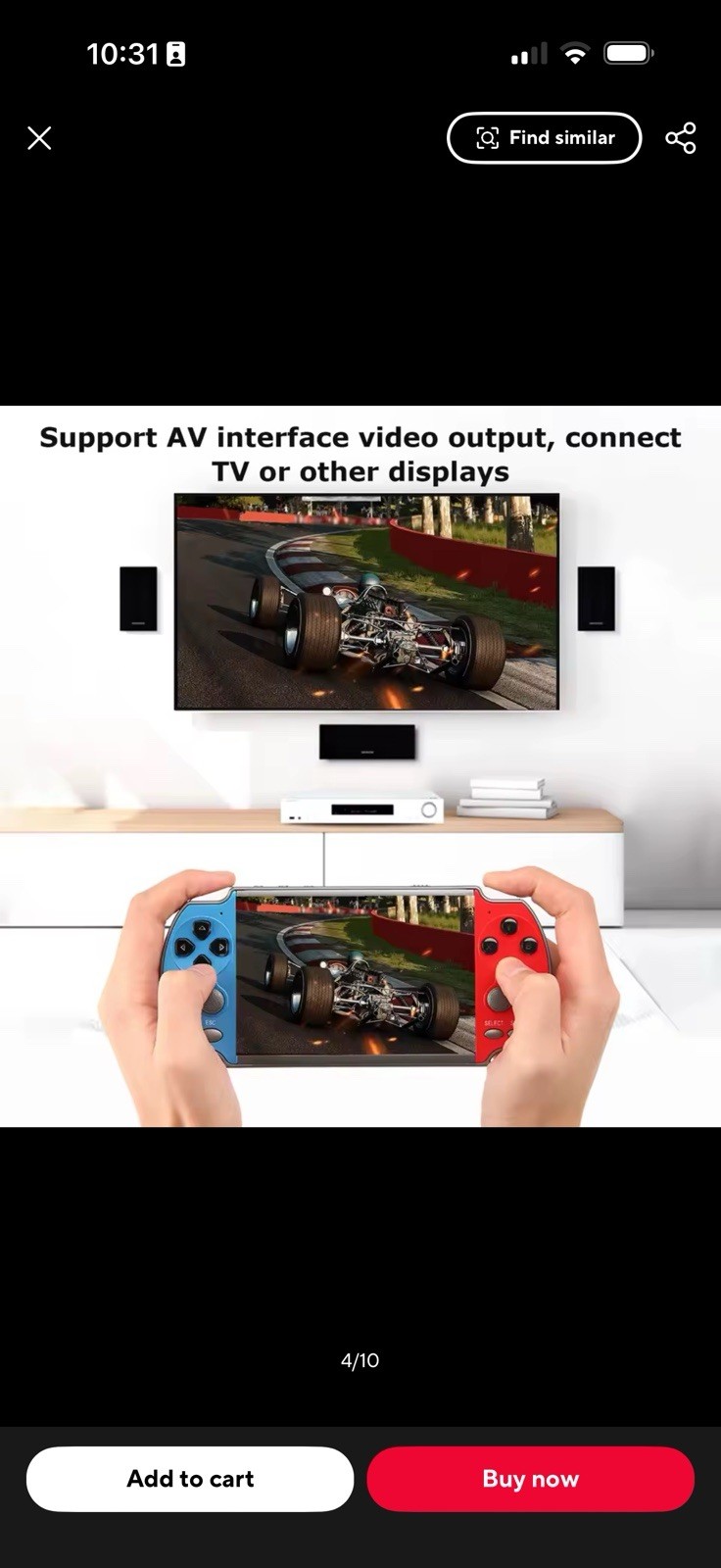 MP5 X7 4.3in Handheld Game Console Dual Joystick TV Out 8GB 480p