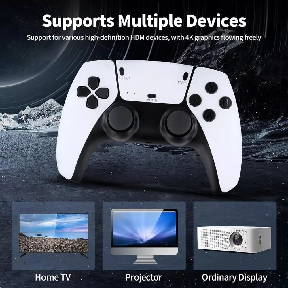 4K 64G HDMI TV Video Game Stick M15 Gaming Console Gamepad 2 Wireless Controller