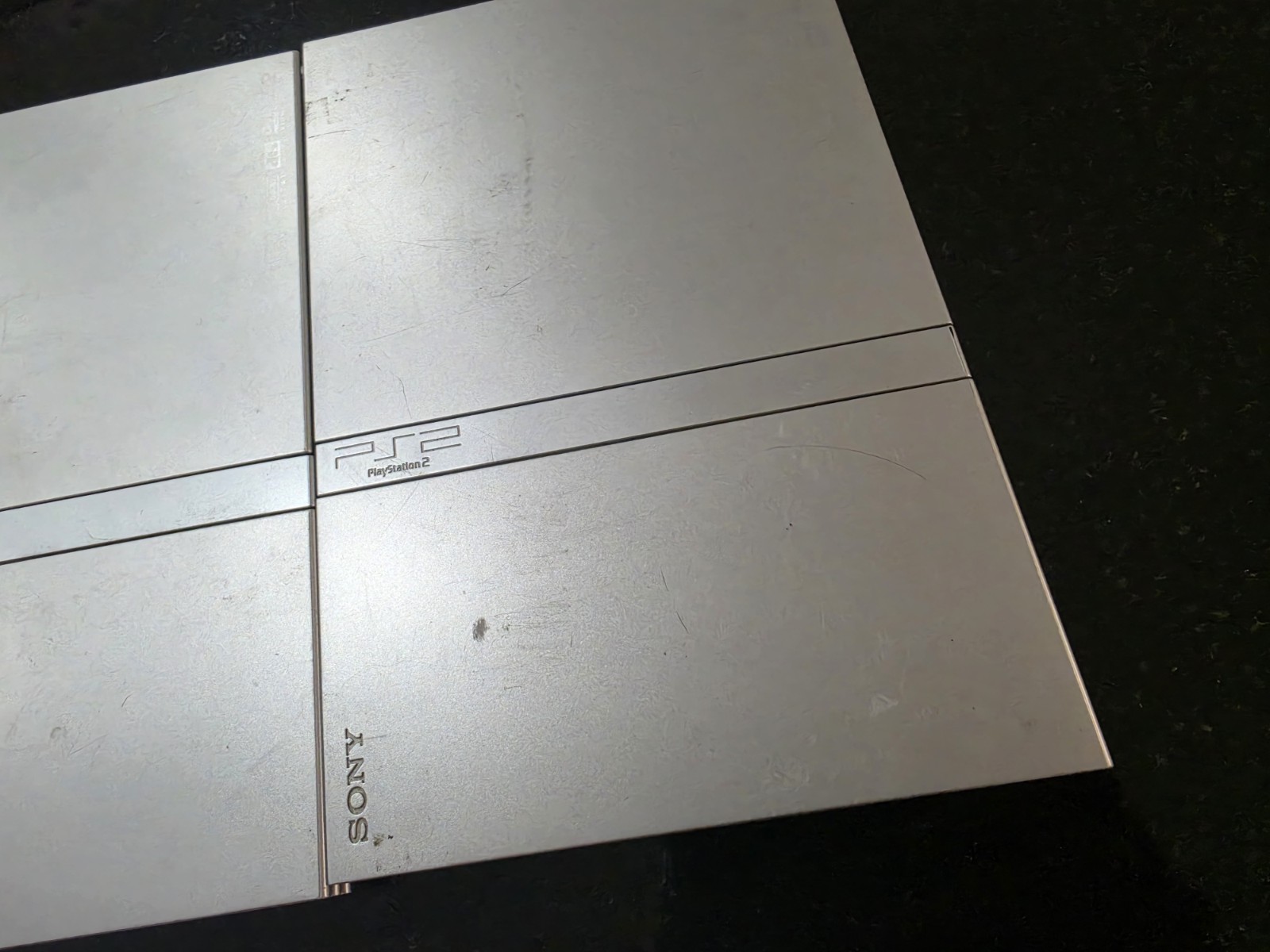 Sony PlayStation 2 PS2 Slim Silver Console Complete. Tested Working Read