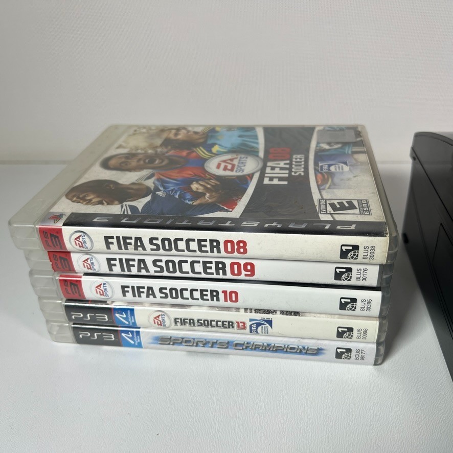 Sony Playstation 3 PS3 Console FAT 80GB CECHK01 Video Game Bundle Lot 23 Tested!