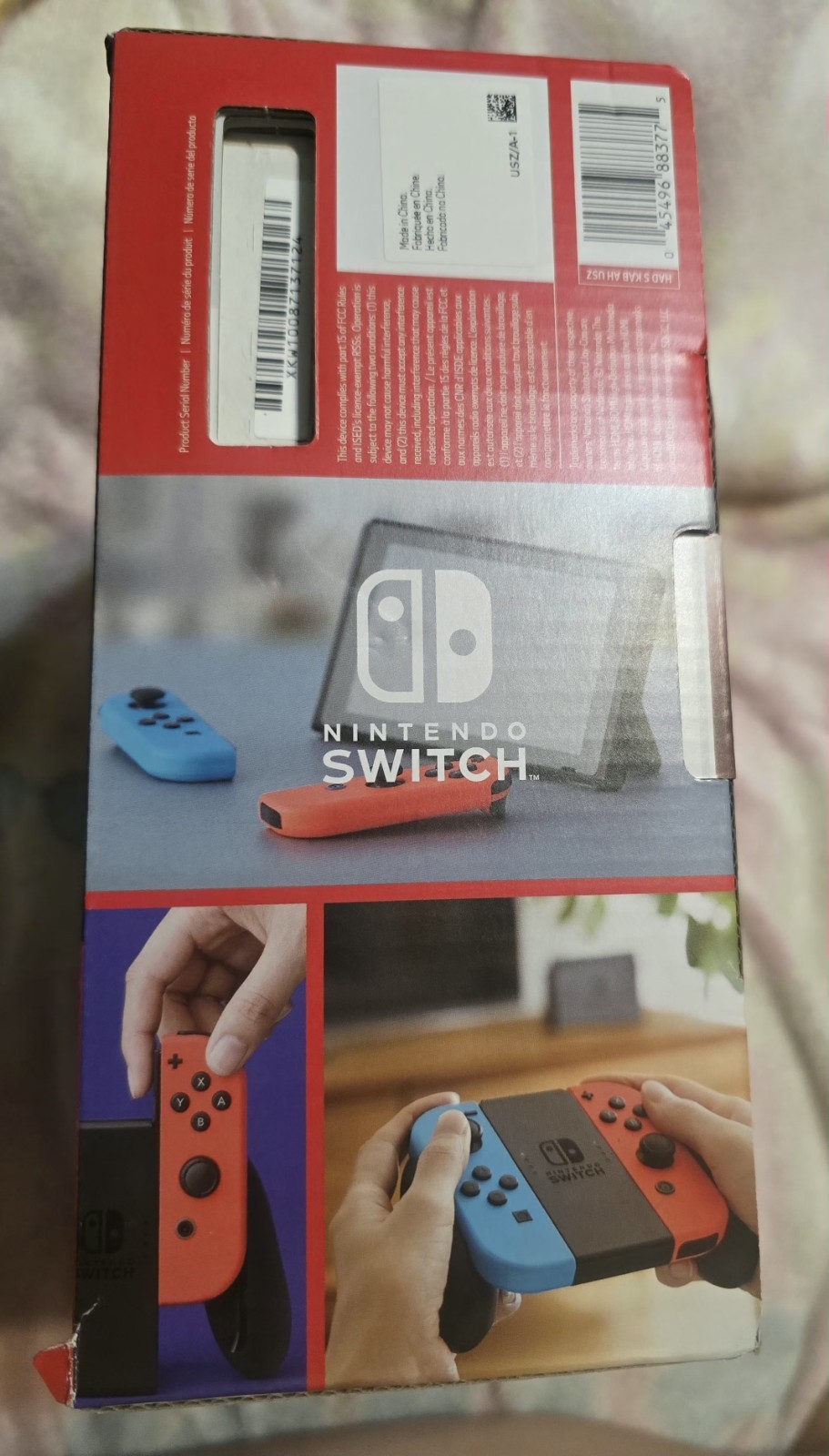Nintendo Switch Console Neon Blue & Red Joy-Con microSDXC HDMI HADSKABAA