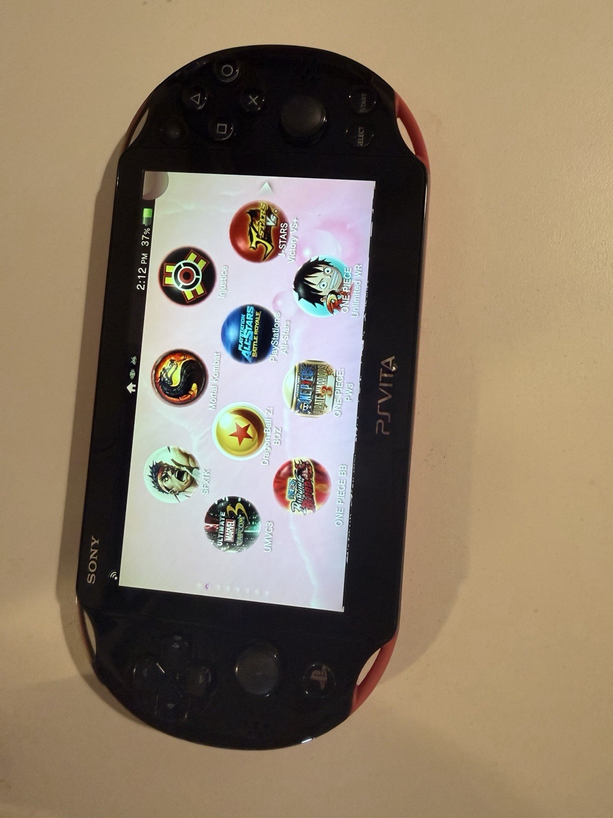 Sony PS Vita Black Pink Handheld System Wi-Fi Touchscreen Headphone Jack