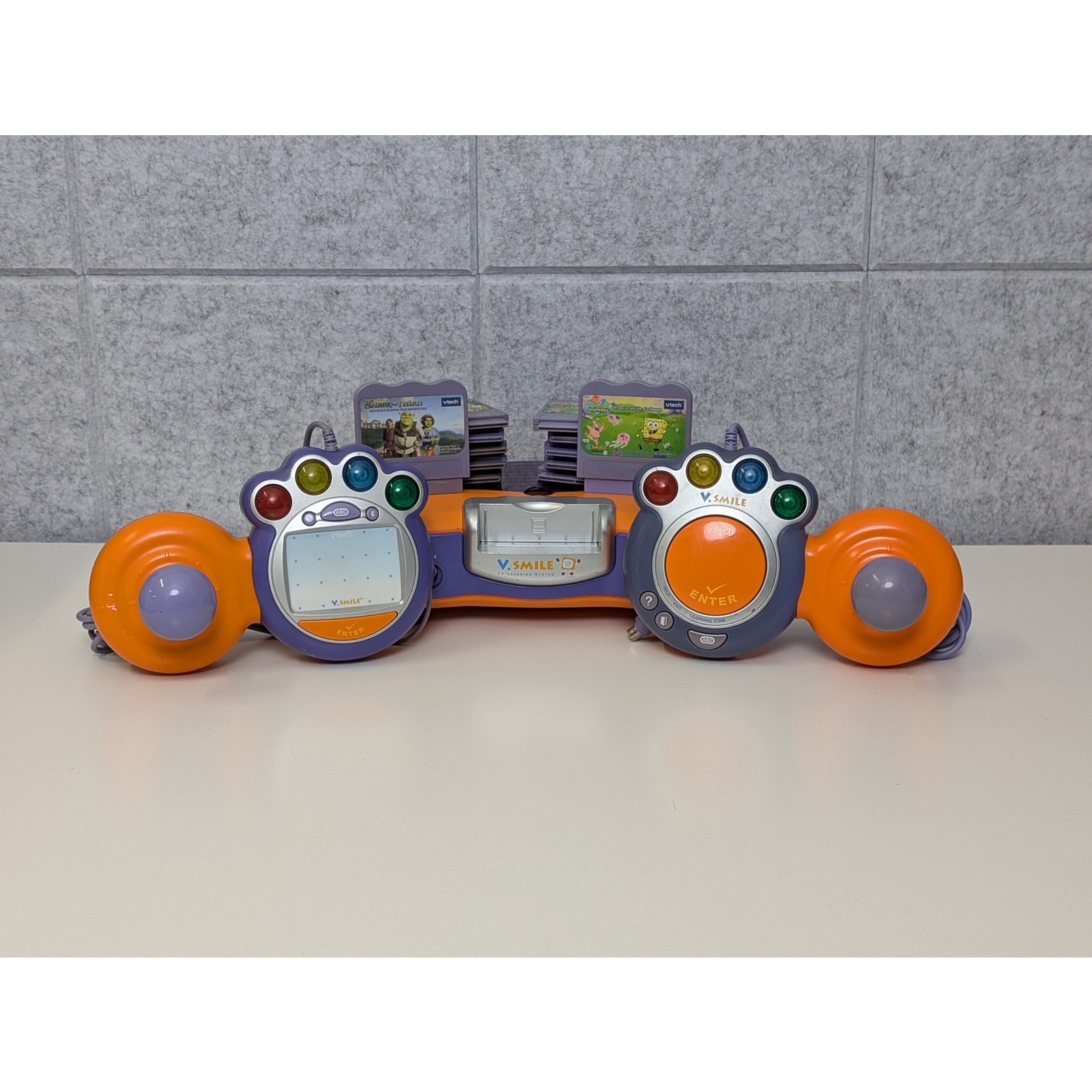V-tech V.Smile TV Learning System w/ 12 games – Orange – USED