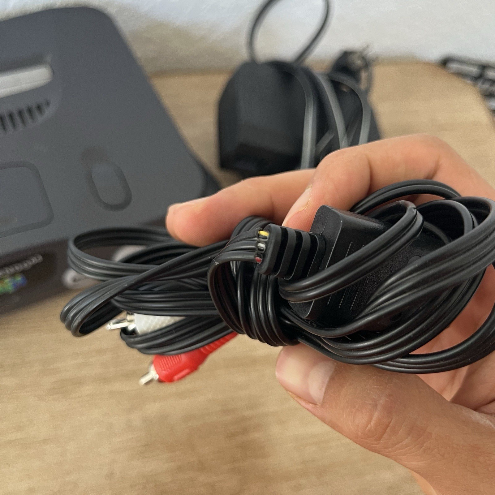 Nintendo 64 NUS-001 Console + Power AV Cables Tested Working N64