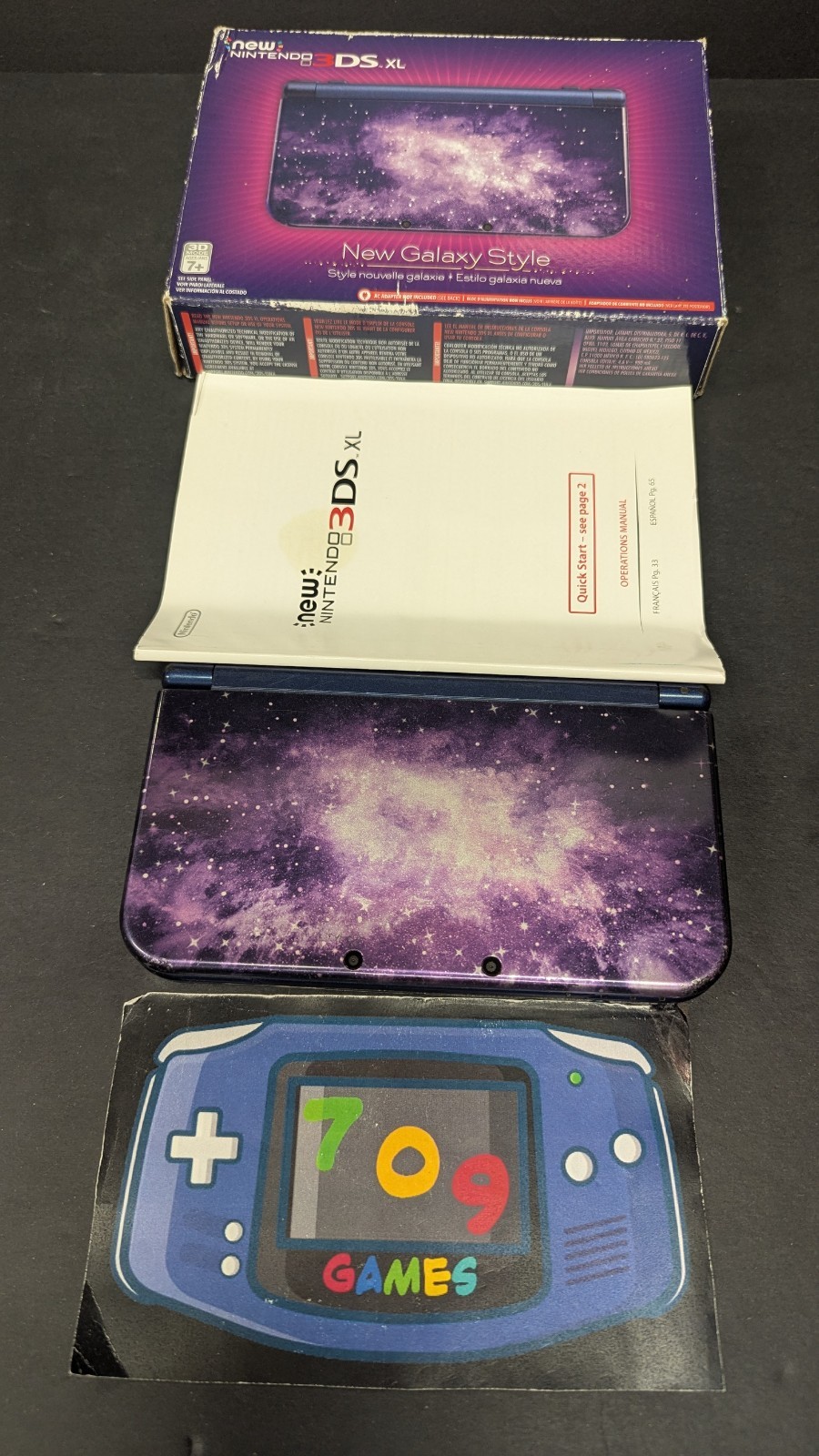 New Nintendo 3DS XL Galaxy Edition Handheld System Purple CIB Complete Tested