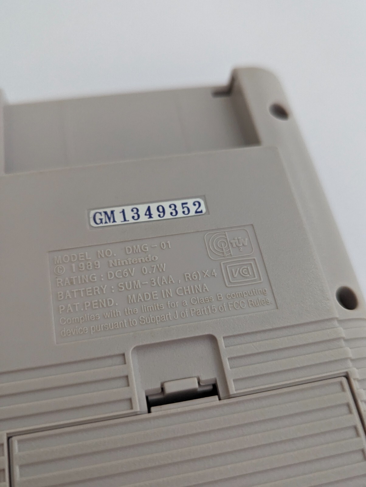 MANI CHN HK Hong Kong China Genuine Nintendo Game Boy Original Console DMG-01 GB