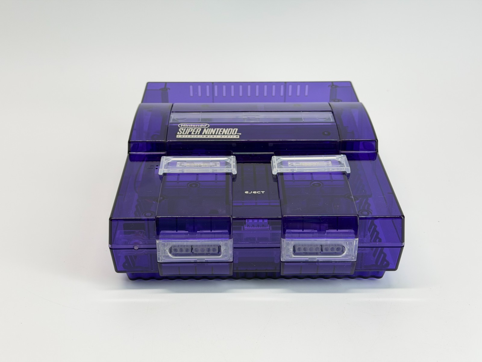 Super Nintendo – New Clear Purple Shell – System Bundle w/Super Mario World