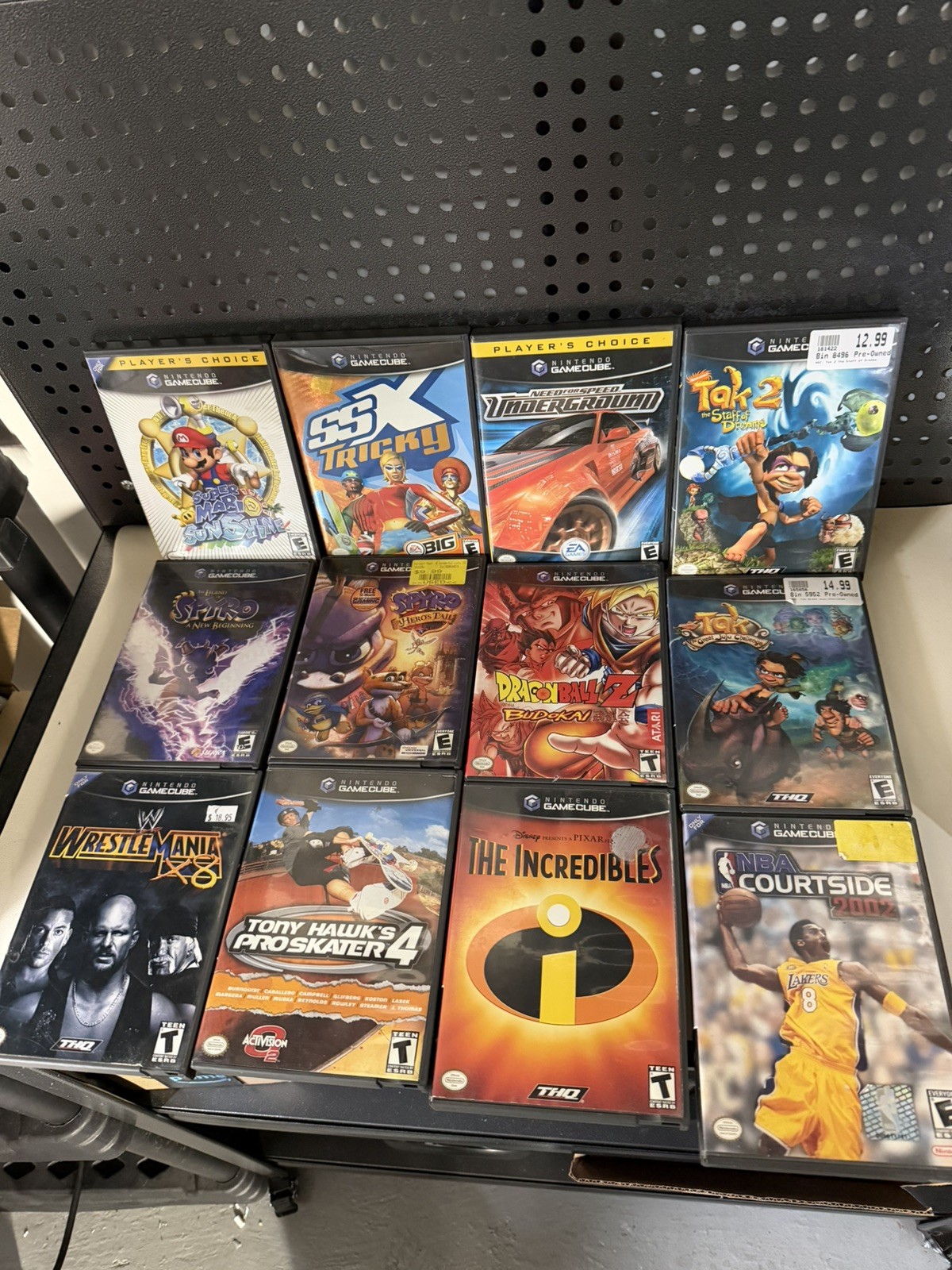 Nintendo Gamecube BUNDLE LOT with 12 games and 2 controllers HDMI adapt & cables