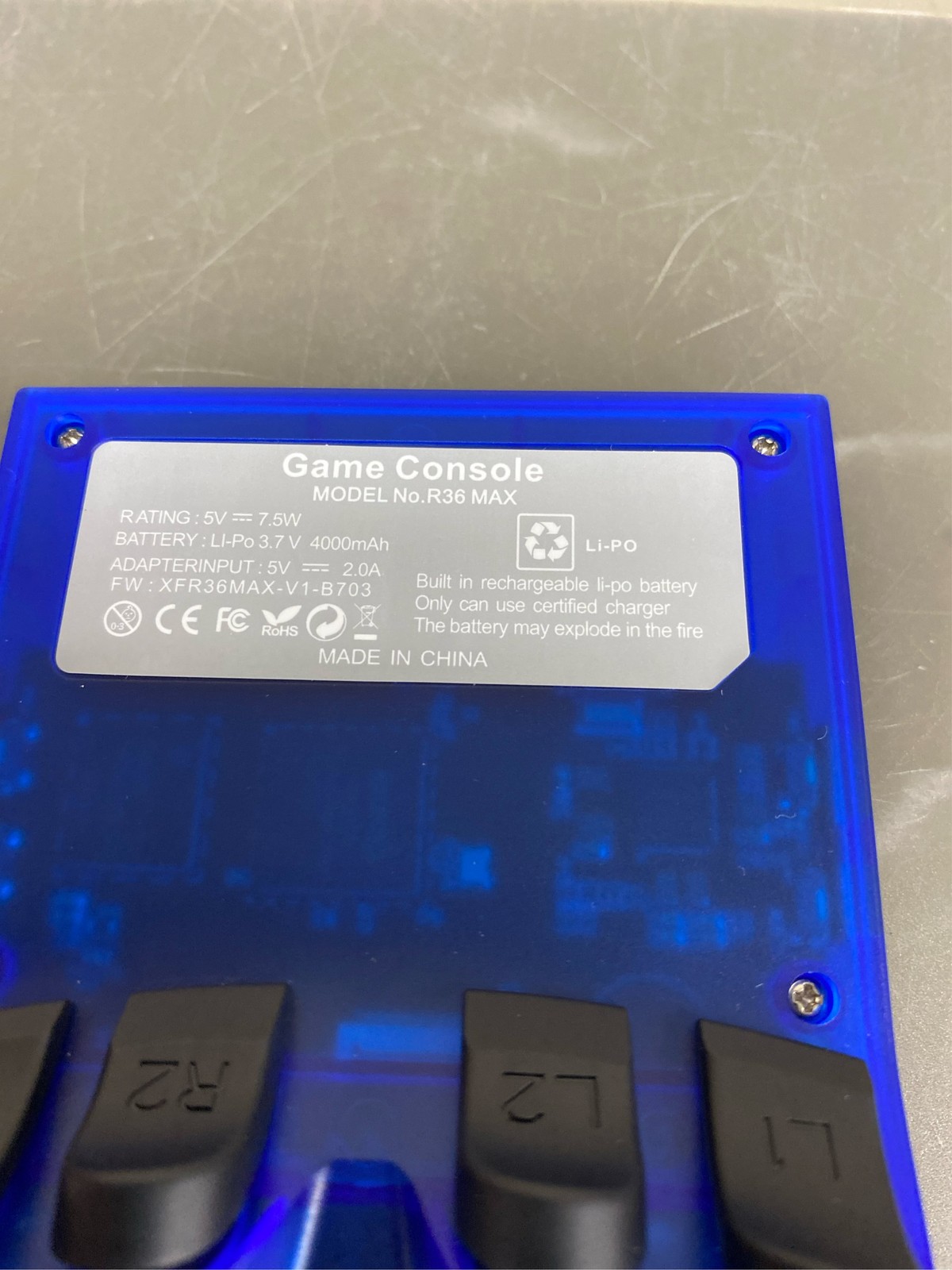 R36MAX Retro Gaming Console 4000mAh Battery