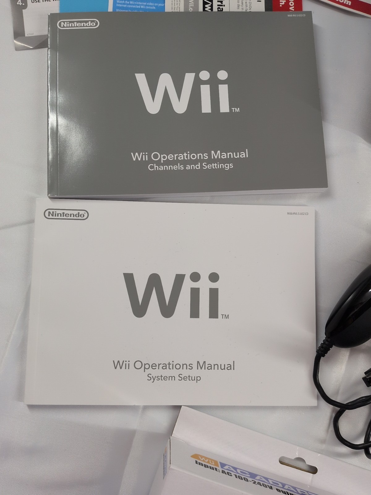 Nintendo Wii Black Console RVL-101 American Heart Association Box Bundle 5 Games
