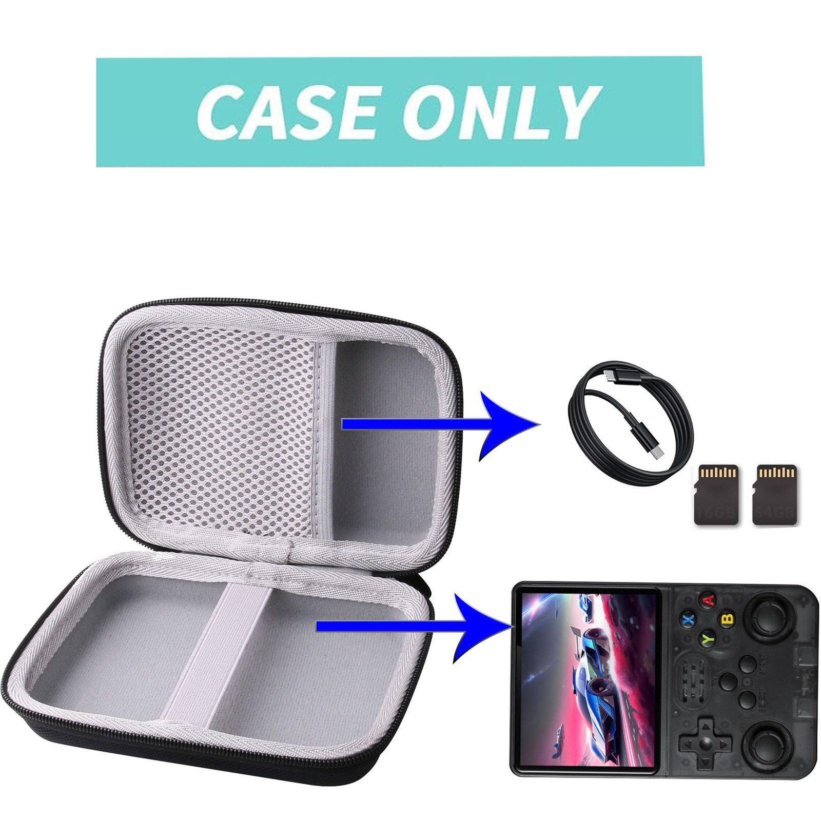 Hard Carrying Case Compatible with R40S Pro/R35 Plus/R36S Retro Handheld Game…