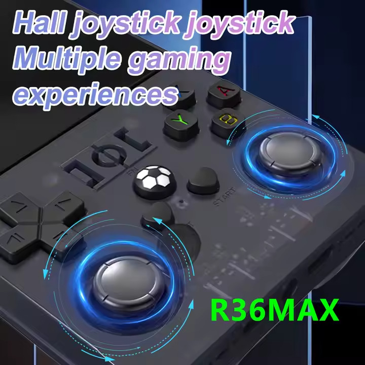R36 Max 4 Inch IPS Screen Open Source Retro Pocket Handheld Video Game 128GB 22K