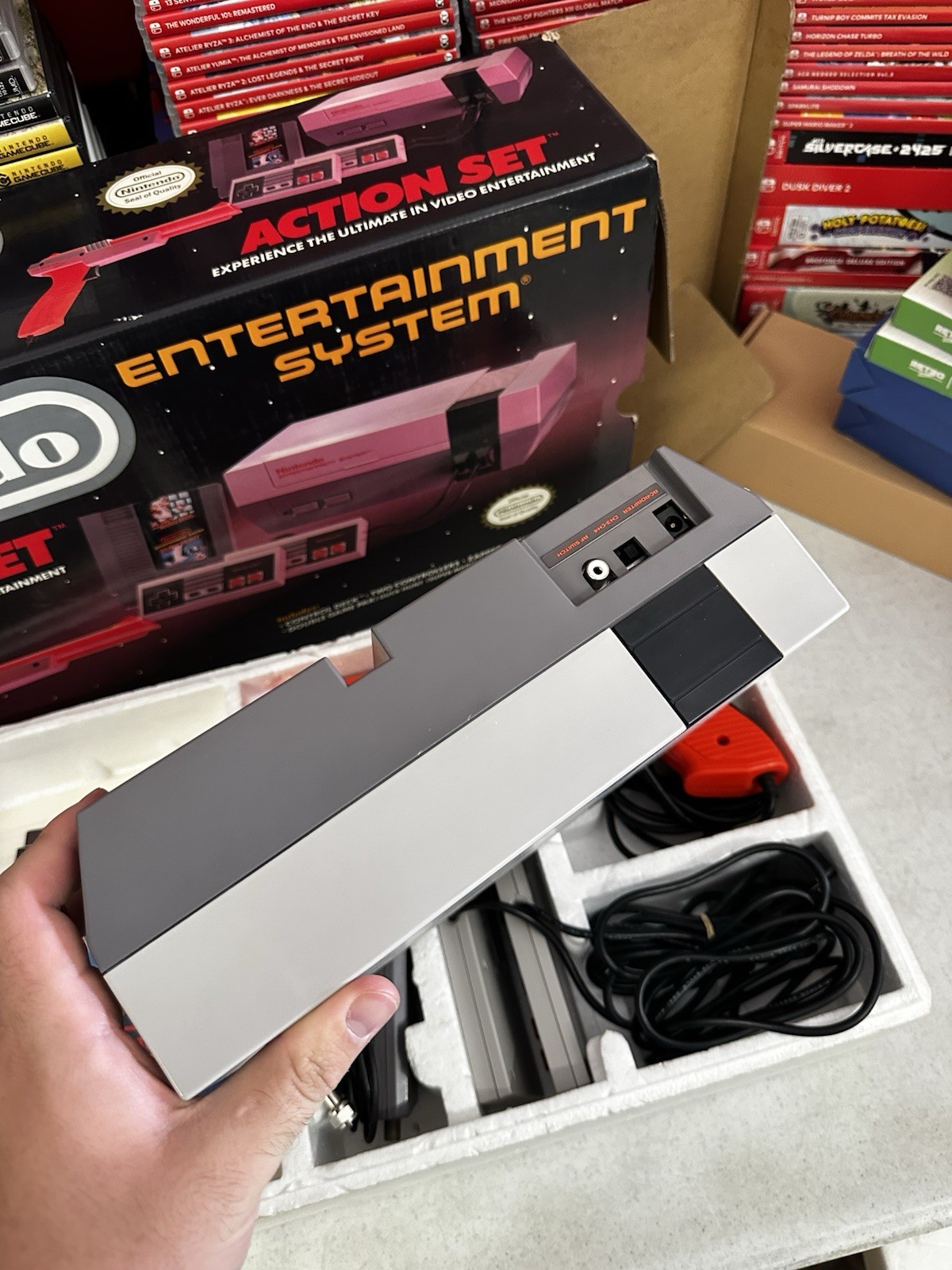 Nintendo NES Action Set Console – Complete In Box – Tested – Authentic – Clean!