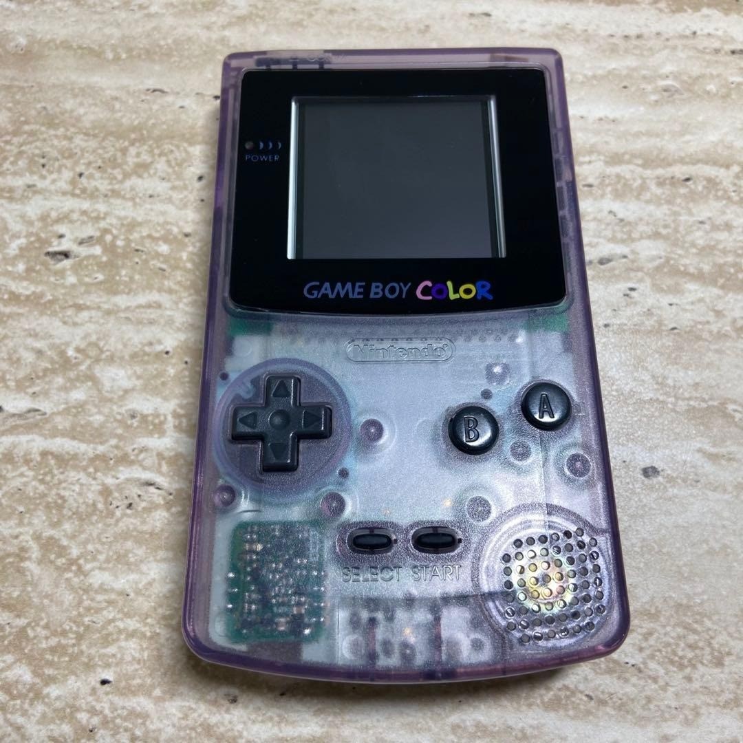 Nintendo Game Boy Color Clear Purple IPS LCD Custom Console 7021