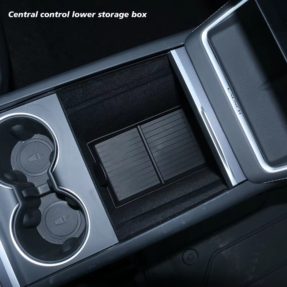 Console & Armrest Storage Box For Tesla New Model Y 2025 Juniper Launch ABS with