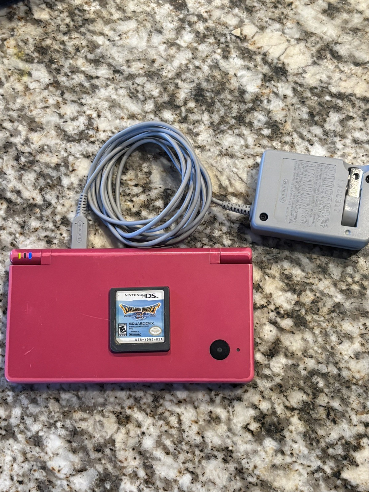 Nintendo DSi Console Pink Hot Model TWL-001 with Charger, Pink Stylus & Game 🔥