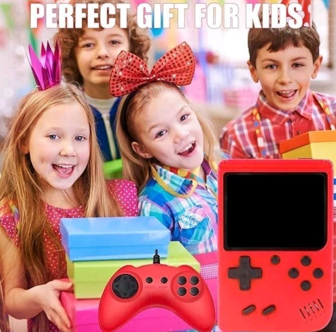 Game Box 3″ 8-Bit 500 Classic Handheld Console Red TV Gamepad Fun Mario Game
